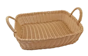 Rectangular Straw-Like Basket 48X35X10 Cm, Natural