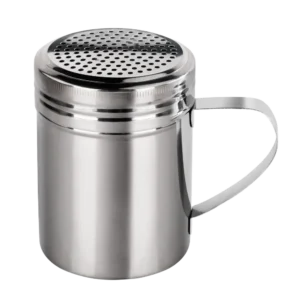 Stainless Steel Salt Shaker, Small Holes + Handle 10