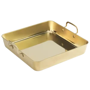 Square Serving Pan 26X26 Cm 2 Gold Handles