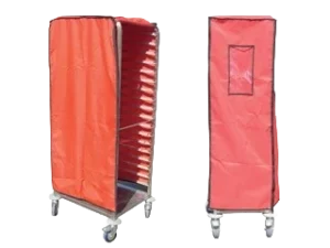 Stroller Cover 2/1 Red + Transparent Front Zipper P.V.C***59221R