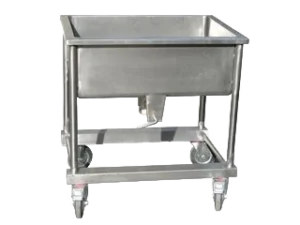 Stainless Steel Cart With 130 Liter Tub And Drain Tap***83110