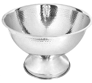 Stainless Steel Punch Bowl 33 Cm, On A Foot, 8 Liters