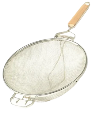 Double Mesh Strainer Nickel Wooden Handle 23 Cm (9)***99123