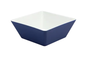 Square Conical Bowl 24 Cm White/Blue Melamine***206510Ibl