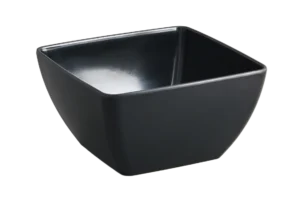 وعاء محدب مربع 19 بلاستيك ميلامين أسود ***206908B