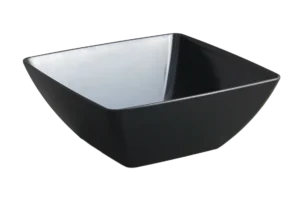 وعاء محدب مربع 27 بلاستيك ميلامين أسود ***206911B