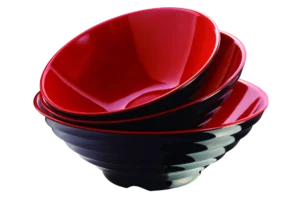 Round Face Bowl 17.2 Cm Red/Black Melamine***218207Rb