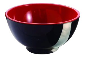 Trisor Rice Bowl 12.5 Melamine Red/Black***219005Rb