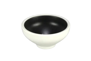 Taiji Round Bowl 21.7 Cm Dark Brown Melamine White***224209Ico