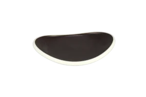 Taiji Oval Bowl 25*19 Cm Melamine Dark Brown White***412610Ico