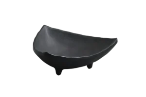 Triangular Bowl Resembling Zen Stone, 10 Cm, Black Melamine***515104B