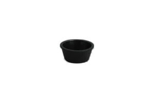 Rotaviya / Ramekin Stripes 3 Cm Black Melamine - 5.5 Cm***503001B