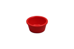 Rotaviya / Ramekin Stripes 3 Cm Red Melamine - 5.5 Cm***503001R