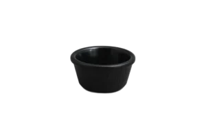 Rotaviya / Ramekin Striped 9 Cm Black Melamine - 8 Cm***503003B