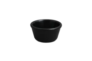 Rotaviya / Ramekin Stripes 12 Cl Black Melamine - 8.5 Cm***503004B
