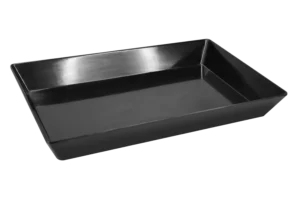 طبق تقديم مستطيل 1/1 كوب 6.5 سم ميلامين أسود ***117411B