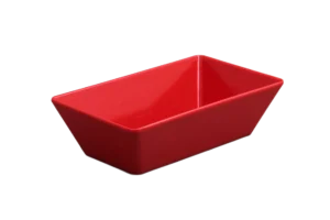 طبق تقديم مستطيل 7×15×25 ميلامين أحمر ***117510R