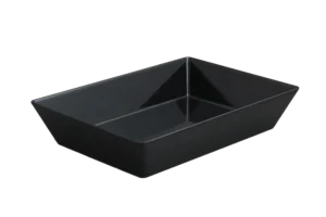 طبق تقديم مستطيل 7×25×35 ميلامين أسود ***117514B