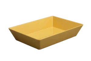 طبق تقديم مستطيل 7×25×35 ميلامين أصفر ***117514Y