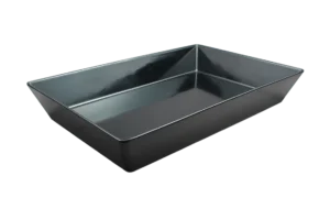 صينية تقديم مستطيلة 7×30×45 سم، ميلامين أسود ***117518B