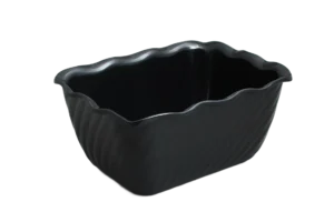 Decorated Tray 17X13X8 Black Melamine***215907B