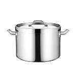 Institutional Stainless Steel Pot 28X18 Cm 11L + Lid