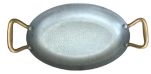Oval Serving Pan 32X23X4.5 Cm Vintage Stainless Steel