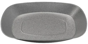 Oval Stainless Steel Plate 25.5X16.5X2.8 Cm Vintage