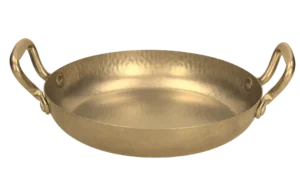 Gold Frying Pan 28X5 Cm 2 Handles Vintage