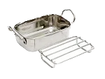 Rectangular Pan With Stainless Steel Handles 12X8.5X4Cm***13602052