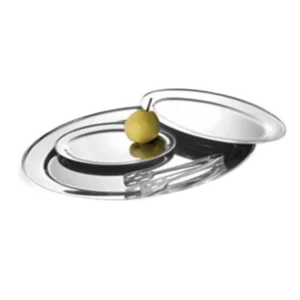 Oval Stainless Steel Plate 35 Cm
