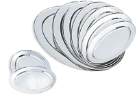 Oval Stainless Steel Plate 55 Cm