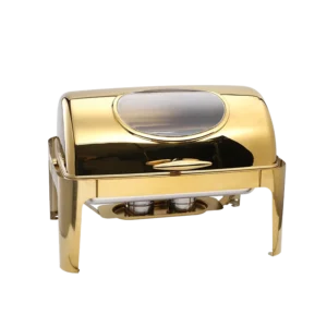 1/1 Gold Rectangular Rolltop Shpingdish