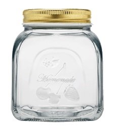 Square Jar With Metal Lid 500 Ml***10080384