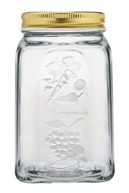 Square Jar With Metal Lid, Liter***10080385