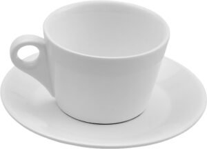 Cappuccino Cup Saucer Rome White Porcelain 100A7507