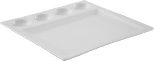 Square Plate 4 Sockets Porcelain 32Cm 100A8699