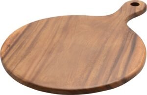 لوح مستدير بمقبض خشبي بني 50×35×1.5 سم 10601750