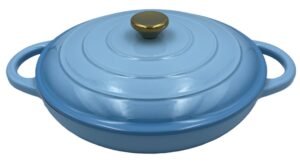 2-Handled Frying Pan With Lid, Cast Iron, Enamel Coating, 30 Cm, 10630830