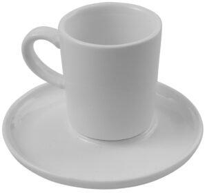 Straight Porcelain Espresso Cup Saucer Miami 10A12115