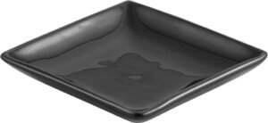 Square Porcelain Saucer 10Cm, Smooth Black 11001648