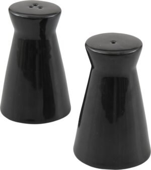 Black Porcelain Tower Salt And Pepper Shaker 11005291