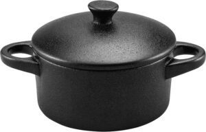 Black Porcelain Pot 10X5Cm 11106173