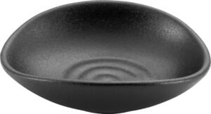 Black Porcelain Oval Bowl 13X11 Cm 11124603