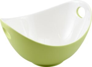 Oval Bowl With Porcelain Handle 27Cm Green 12006431