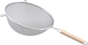 Double Mesh Strainer, Wooden Handle, 22Cm***15104822