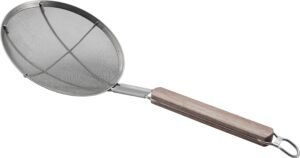 ملعقة مصفاة شبكية، مقبض خشبي، 20 سم ***15105620