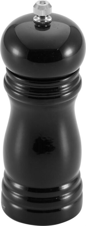 Black Wooden Ceramic Salt Grinder 14 Cm***16000415