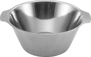 Straight Stainless Steel Bowl With Handles 24 Cm***19002005