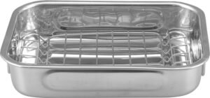 Rectangular Stainless Steel Pan With Mesh 37X28 Cm***19105135